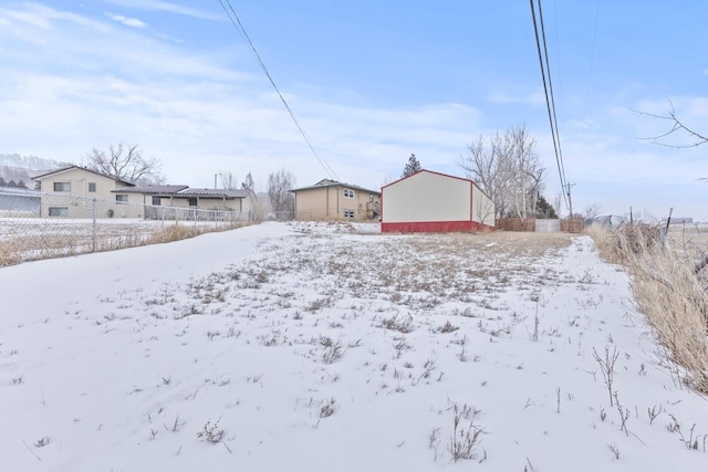 view of snowy yard