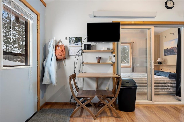 interior space featuring light wood-type flooring