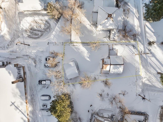 view of snowy aerial view