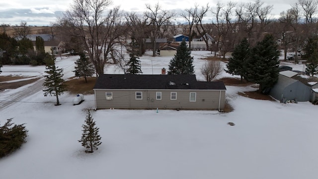 view of snowy aerial view