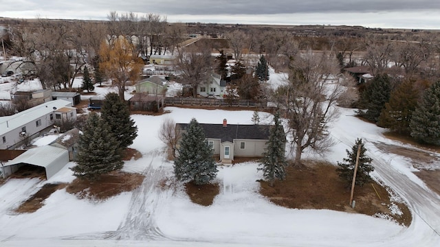 view of snowy aerial view