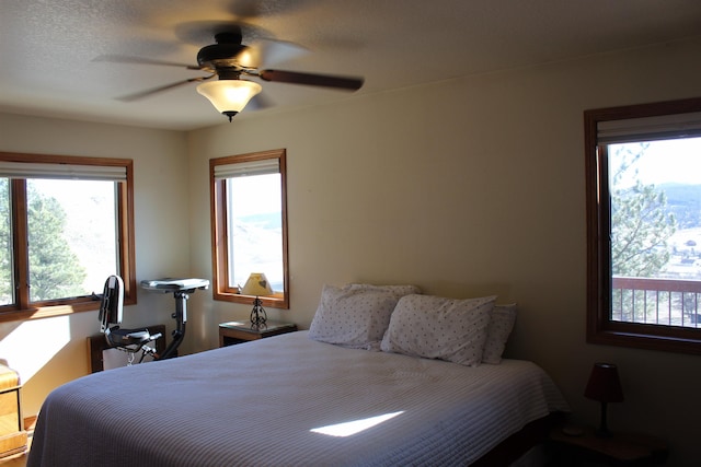 bedroom with ceiling fan