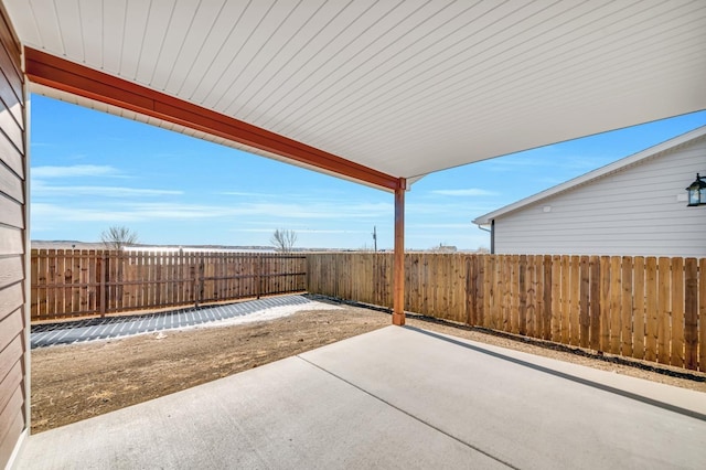 view of patio / terrace with a fenced backyard