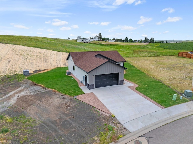 bird's eye view featuring a rural view