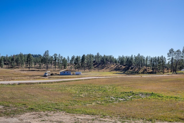 exterior space with a rural view