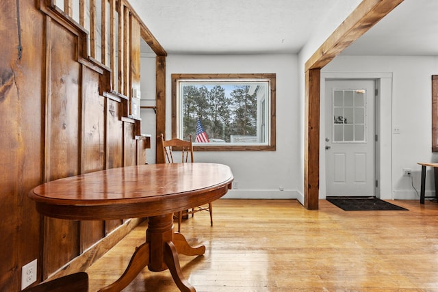 dining room featuring light wood-type flooring