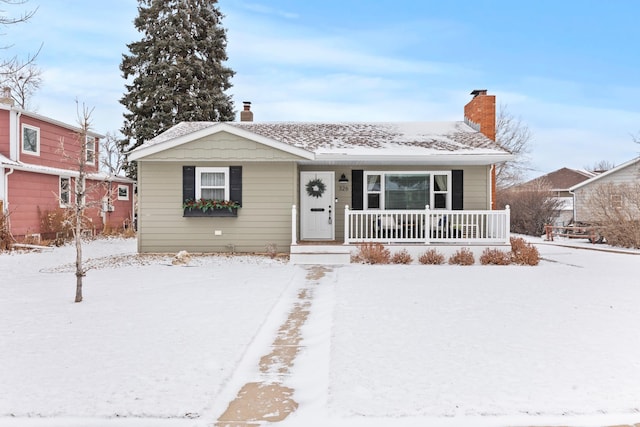 view of front of home with covered porch