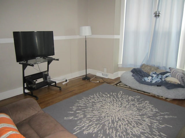 interior space with wood-type flooring