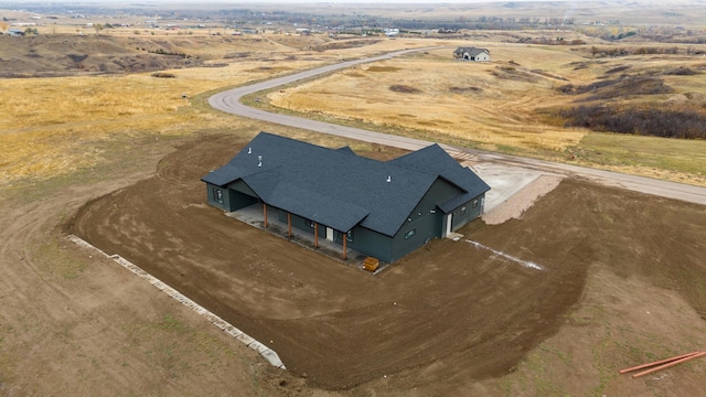 bird's eye view with a rural view