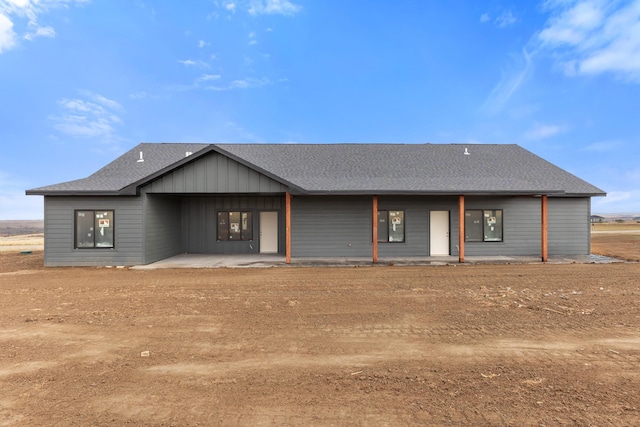 view of front of house with a patio area