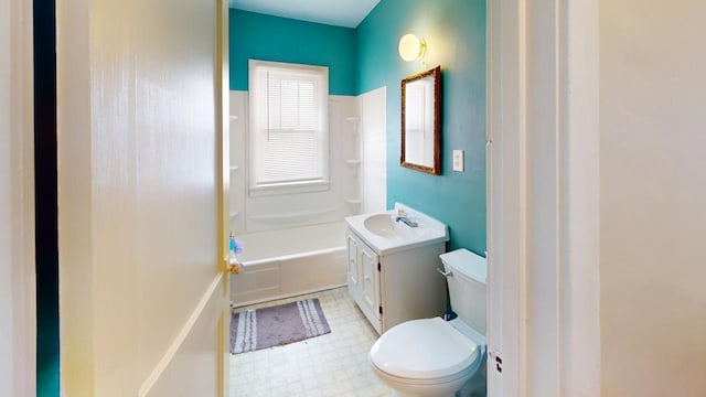 133 Pine Ave, Hill City, SD 57745 - full bathroom featuring vanity, toilet, tile patterned floors, and shower / bath combination