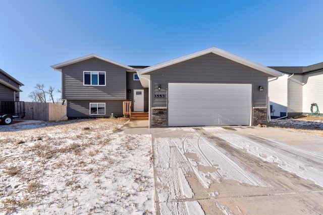 view of front of house featuring a garage