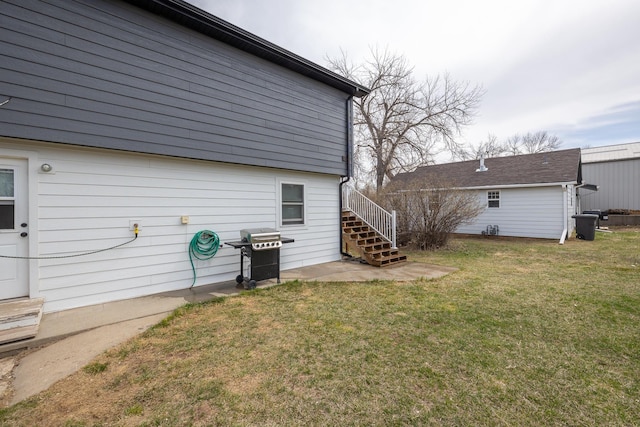 exterior space featuring a yard