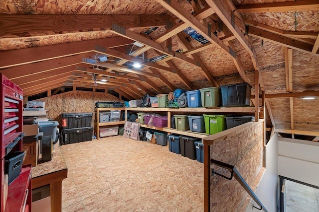view of attic
