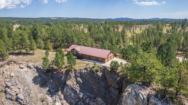 bird's eye view featuring a mountain view