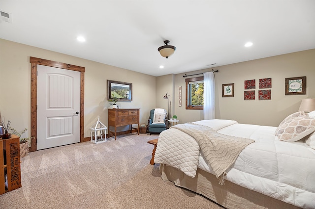 view of carpeted bedroom