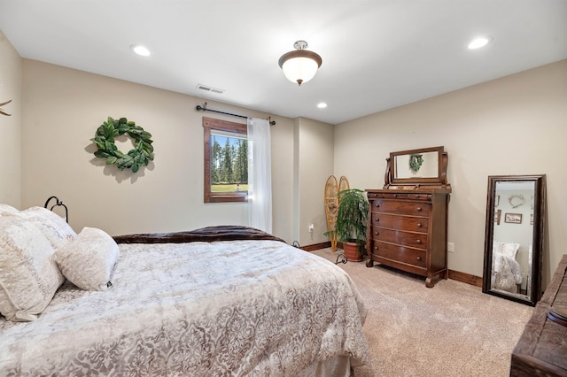 bedroom with carpet floors