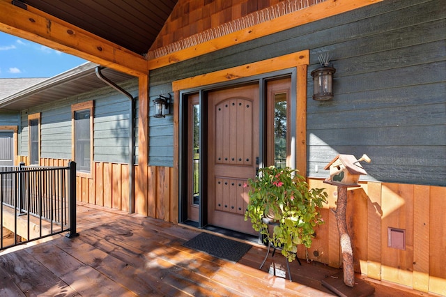 view of doorway to property