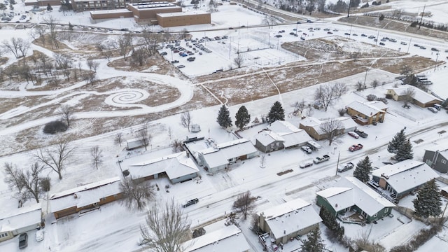 view of snowy aerial view