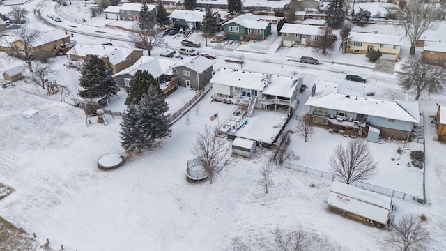 view of snowy aerial view