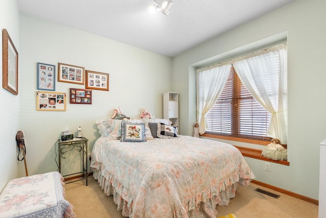 view of carpeted bedroom