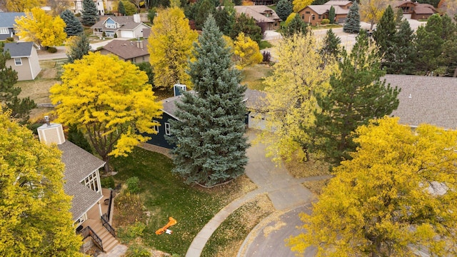 bird's eye view featuring a residential view