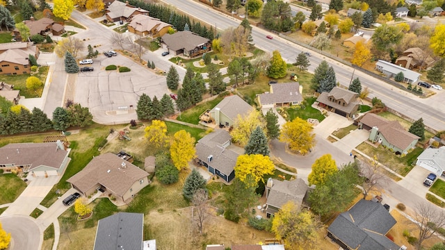 aerial view featuring a residential view