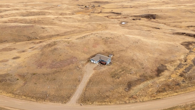 drone / aerial view with a rural view