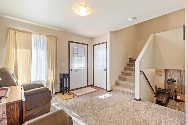 foyer entrance featuring stairway