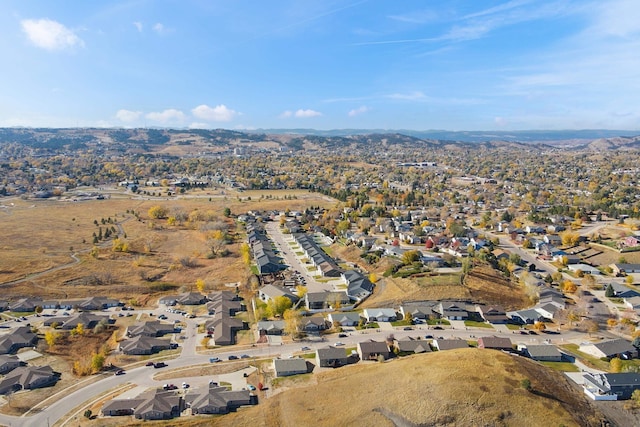 drone / aerial view with a residential view