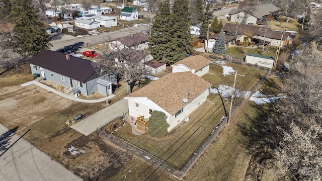 bird's eye view featuring a residential view