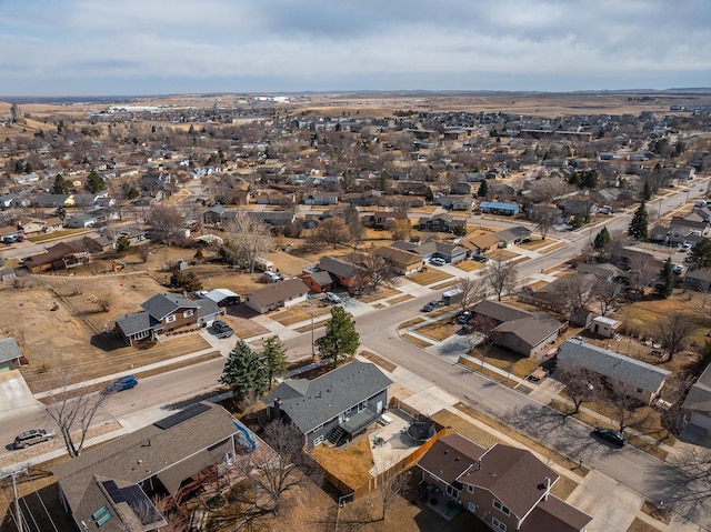 aerial view with a residential view