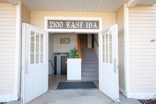 view of doorway to property