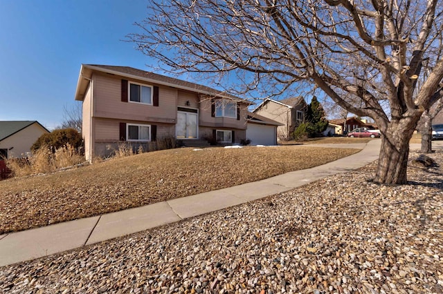 split foyer home with a garage