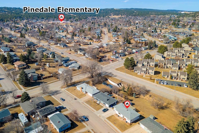 4320 Circle Dr, Rapid City, SD 57702 - bird's eye view with a residential view