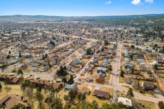 aerial view with a residential view