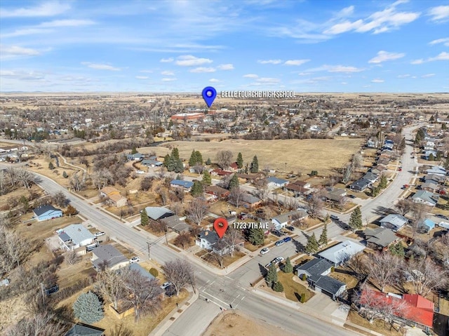 aerial view featuring a residential view