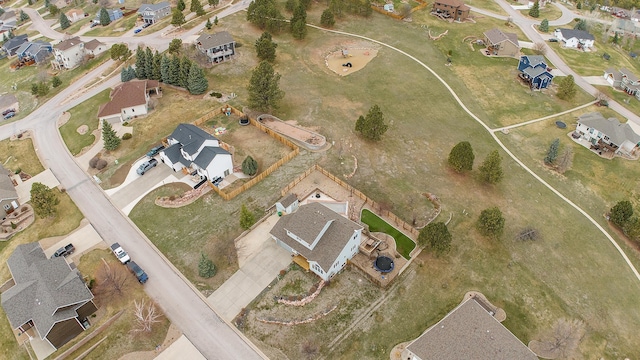 bird's eye view with a residential view