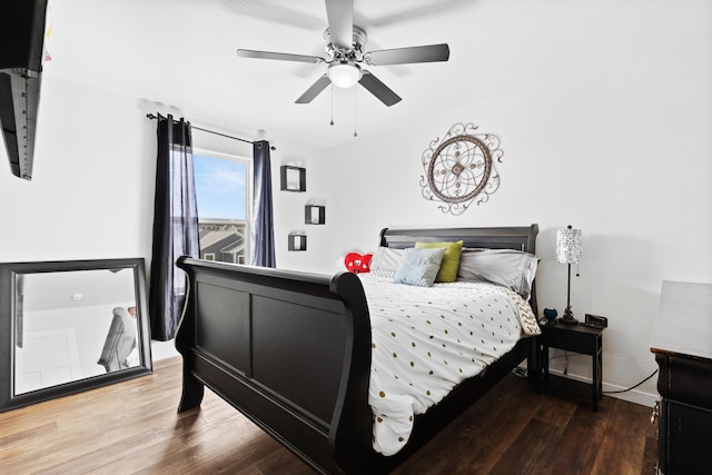 552 Other, Rapid City, SD 57703 - bedroom with ceiling fan, wood finished floors, and baseboards