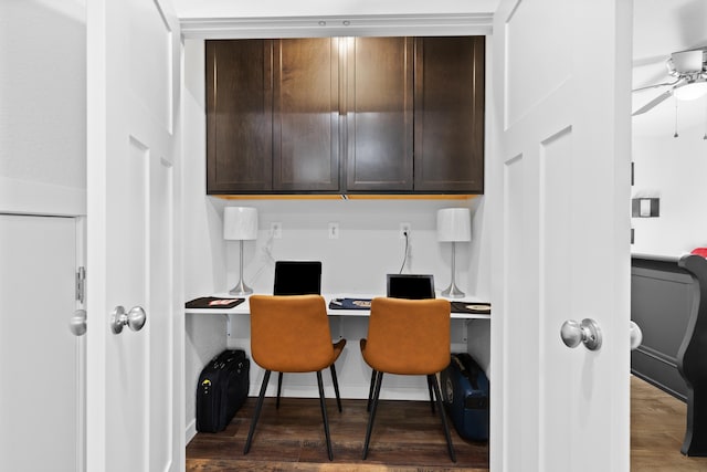 552 Other, Rapid City, SD 57703 - office space featuring built in study area, ceiling fan, and wood finished floors