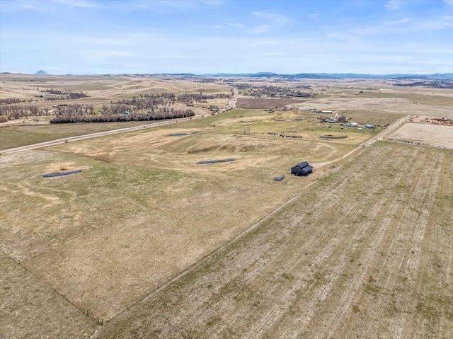 drone / aerial view featuring a rural view