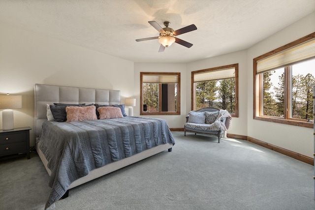 2724 Diamond Oak Pl, Rapid City, SD 57702 - carpeted bedroom featuring multiple windows, baseboards, and ceiling fan