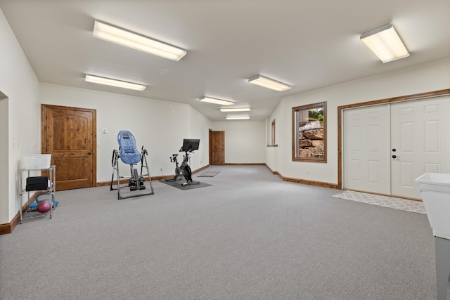 2724 Diamond Oak Pl, Rapid City, SD 57702 - exercise room featuring baseboards and carpet