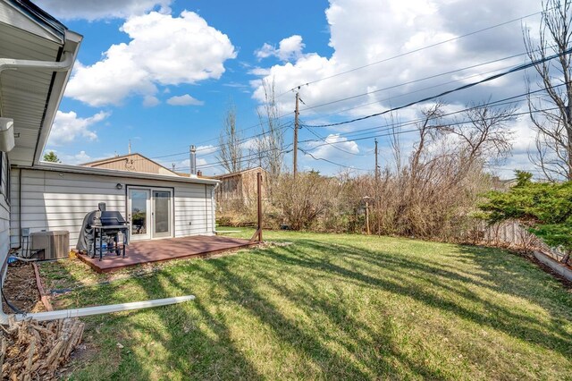 1106 Allen St, Rapid City, SD 57701 - view of yard featuring a deck and central AC