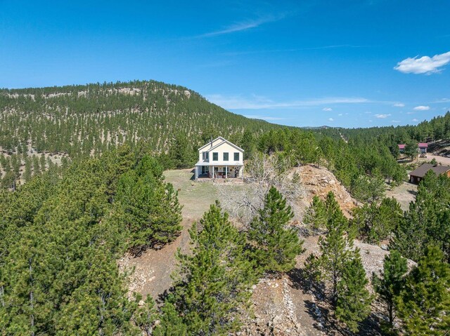 11583 Pay Dirt Pass, Custer, SD 57730 - aerial view featuring a mountain view and a view of trees