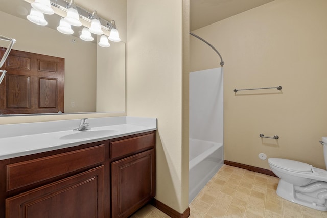 1632 Evergreen Dr, Rapid City, SD 57702 - full bath featuring tub / shower combination, vanity, toilet, and baseboards