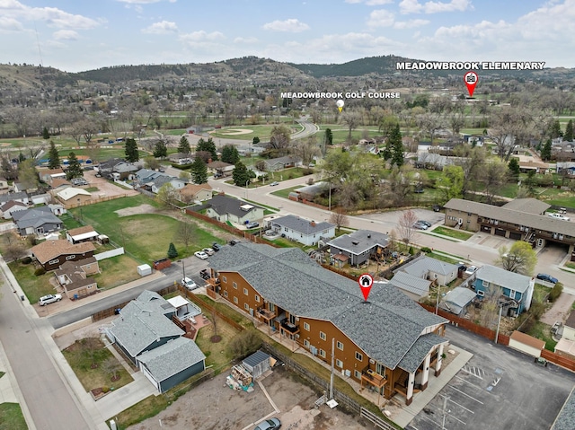 1632 Evergreen Dr, Rapid City, SD 57702 - aerial view featuring a mountain view and a residential view