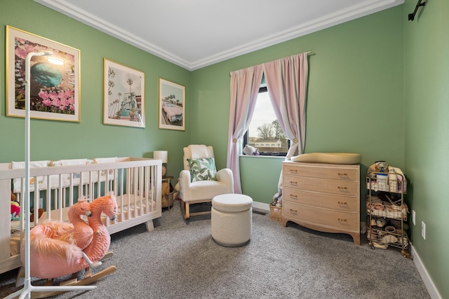 3818 W Main St, Rapid City, SD 57702 - carpeted bedroom with baseboards and ornamental molding