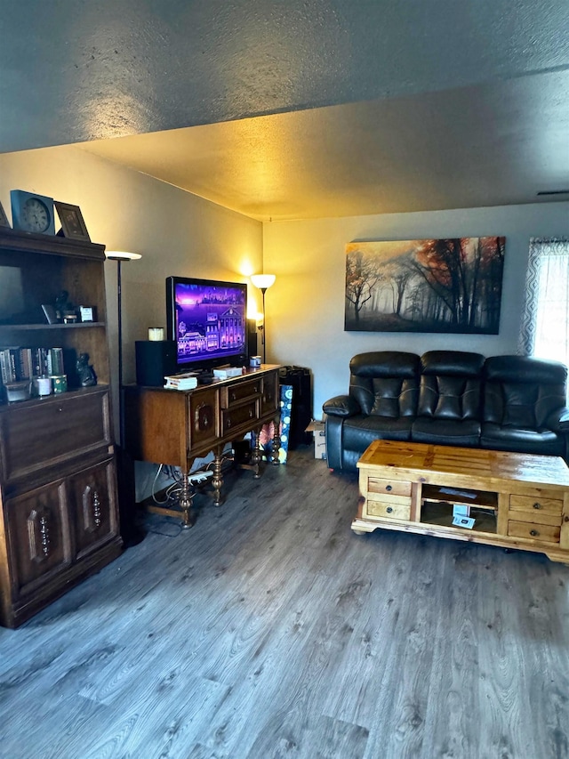 16A Statesboro Dr, Belle Fourche, SD 57717 - living area featuring wood finished floors and a textured ceiling
