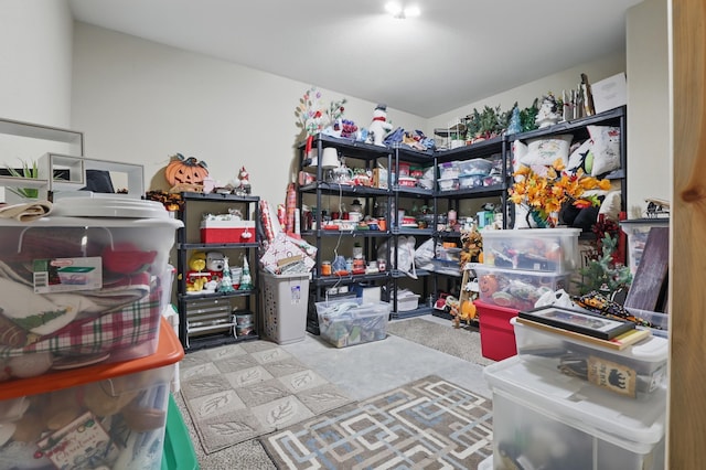 view of storage area